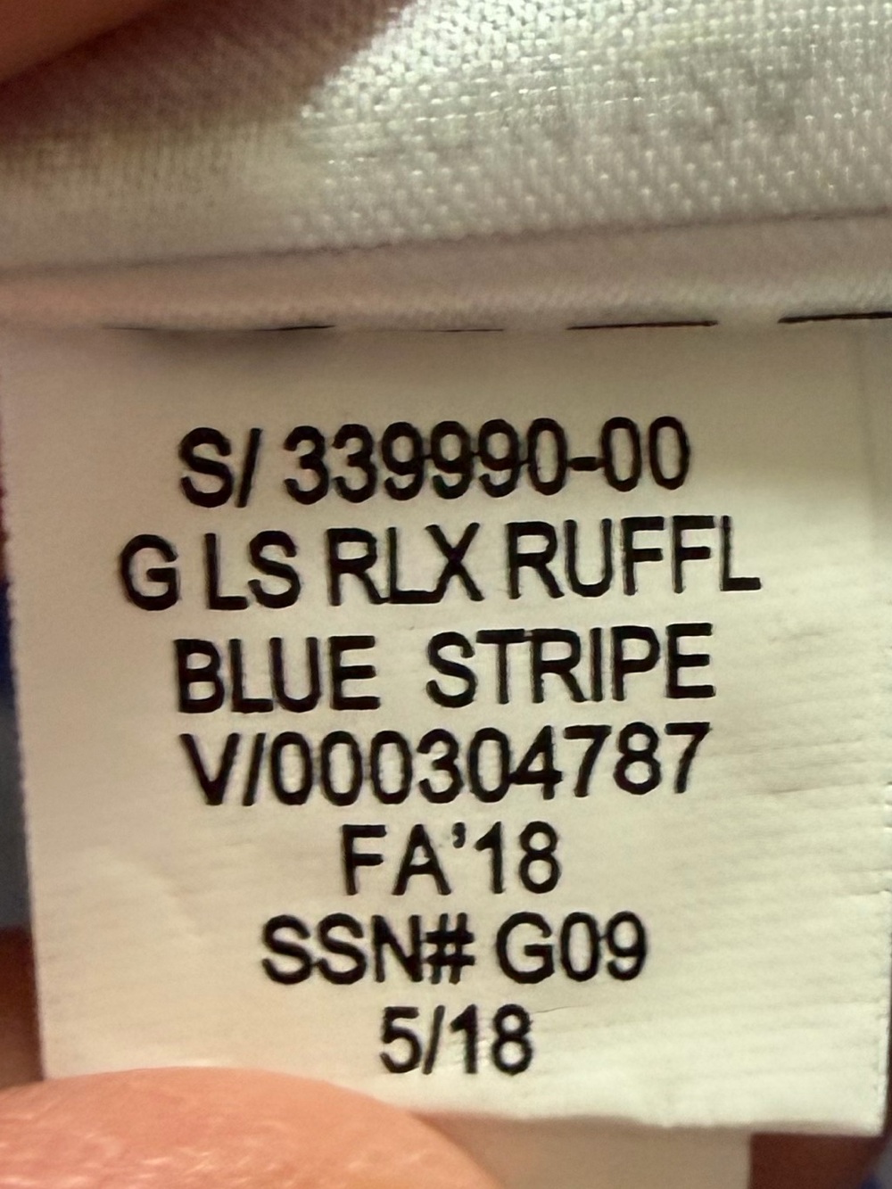 Old Navy Relaxed Ruffle-Trim Striped Button-Front Top - Picture 9 of 11